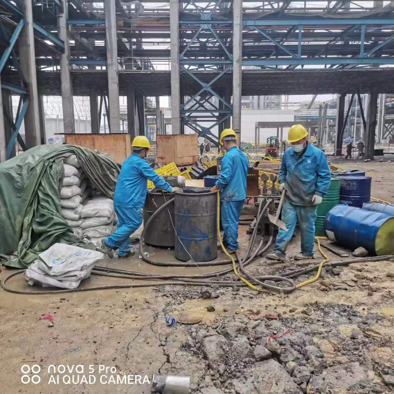 花垣设备基础下沉沉降注浆加固施工
